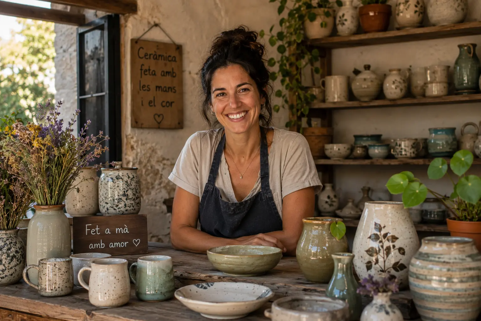Small local food business with produce ready to sell